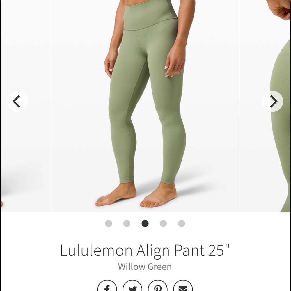 Willow Green Lululemon Align Leggings